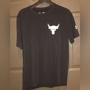 Under Amor x The Rock “Rent’s Due” mens small workout shirt